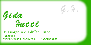 gida huttl business card